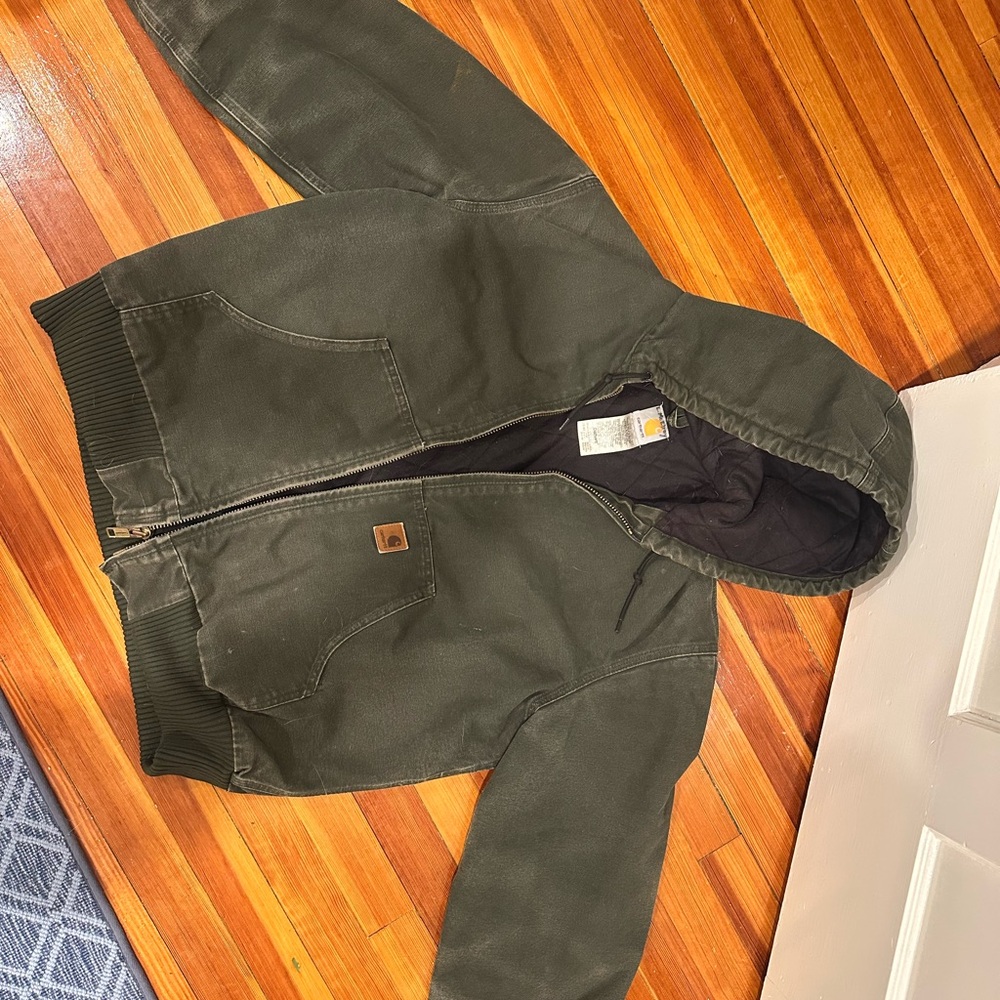 Carhartt Olive Green Hooded Jacket